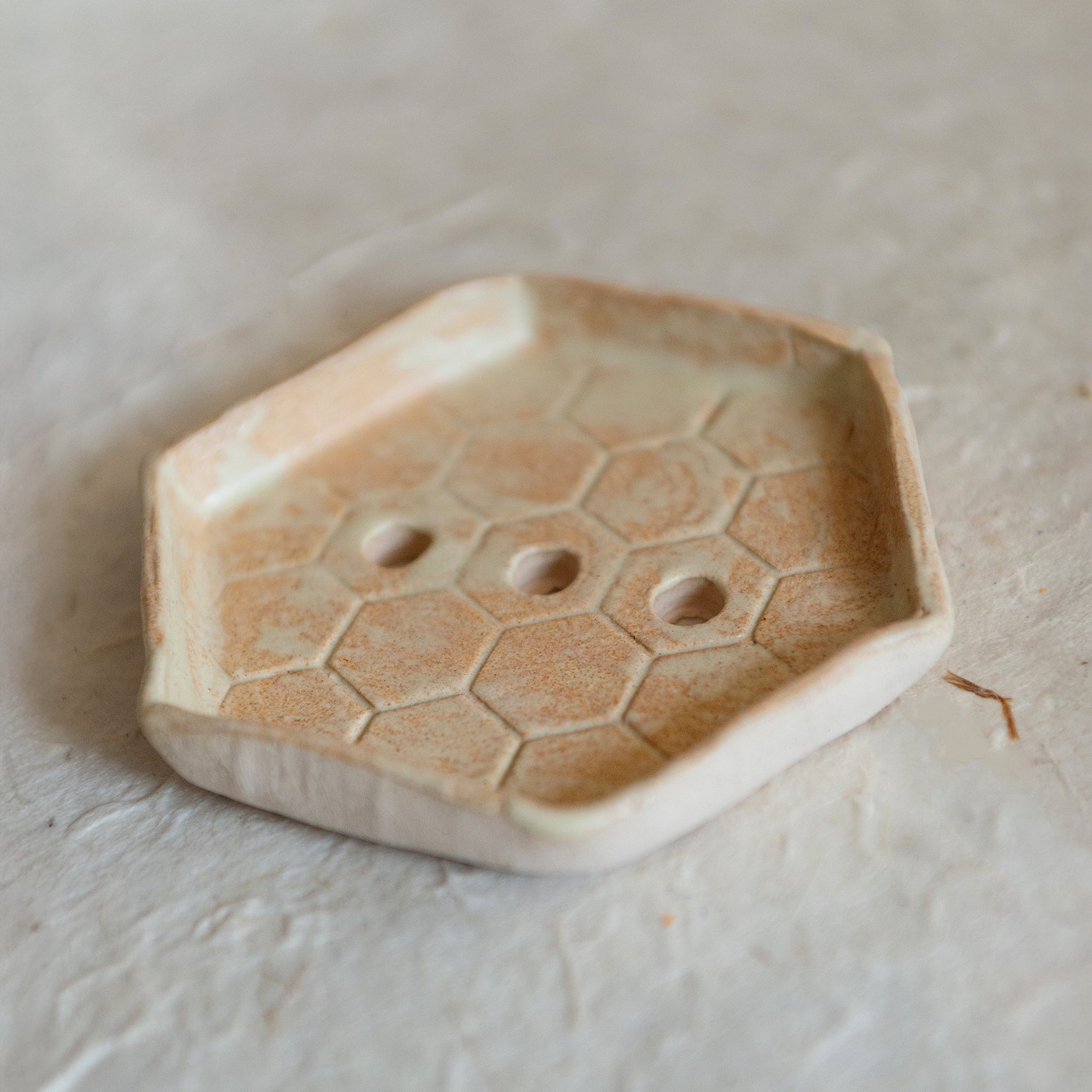 Honeycomb Ceramic Soap Dish | British Made