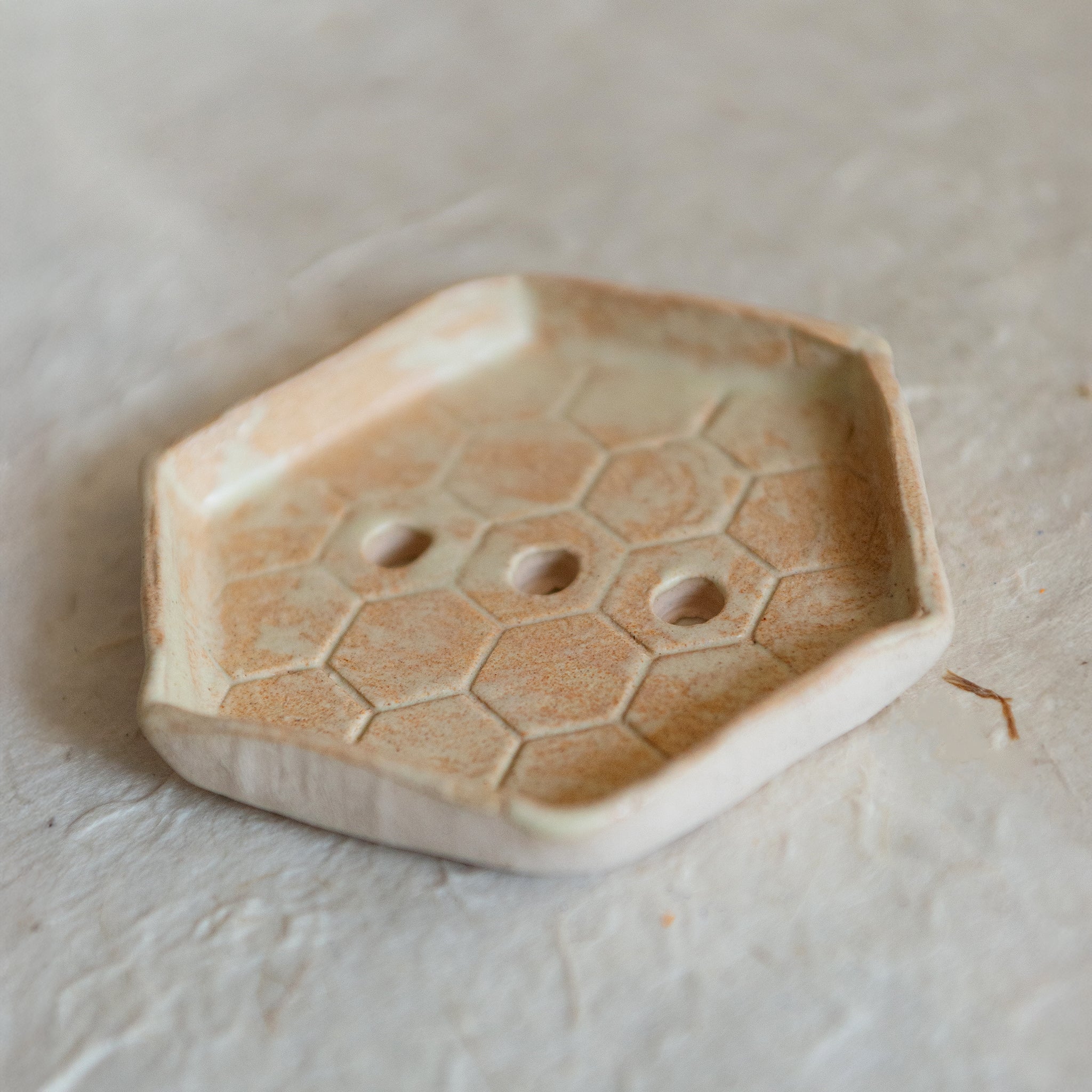 Honeycomb Ceramic Soap Dish | British Made