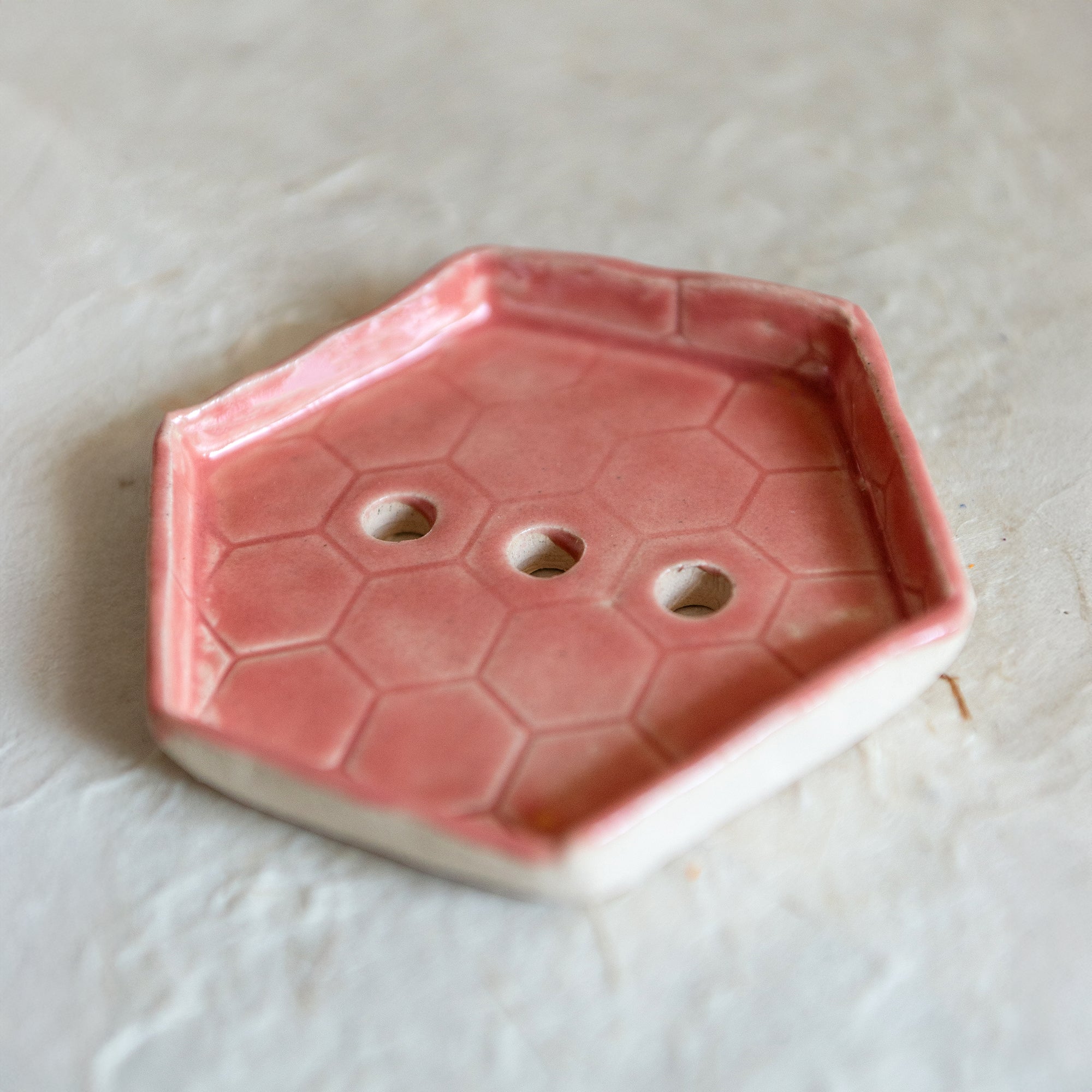 Honeycomb Ceramic Soap Dish | British Made
